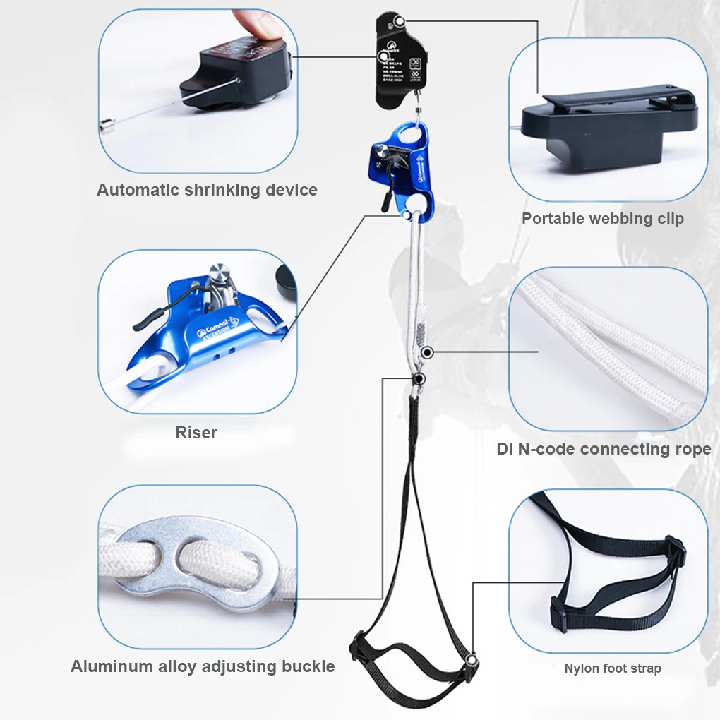 

Knee Ascender Durable Climbing Aider Survival Tools Lightweight Rescue Remedy Emergency Supplies for Mountaineering