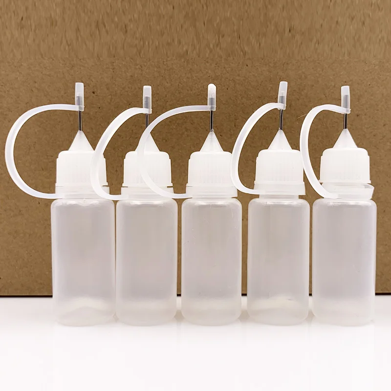 

10ml Empty Needle Tip Dropper Bottle Cosmetic Liquid Storage Container Bottle for Solvent Light Oils Eye Drops