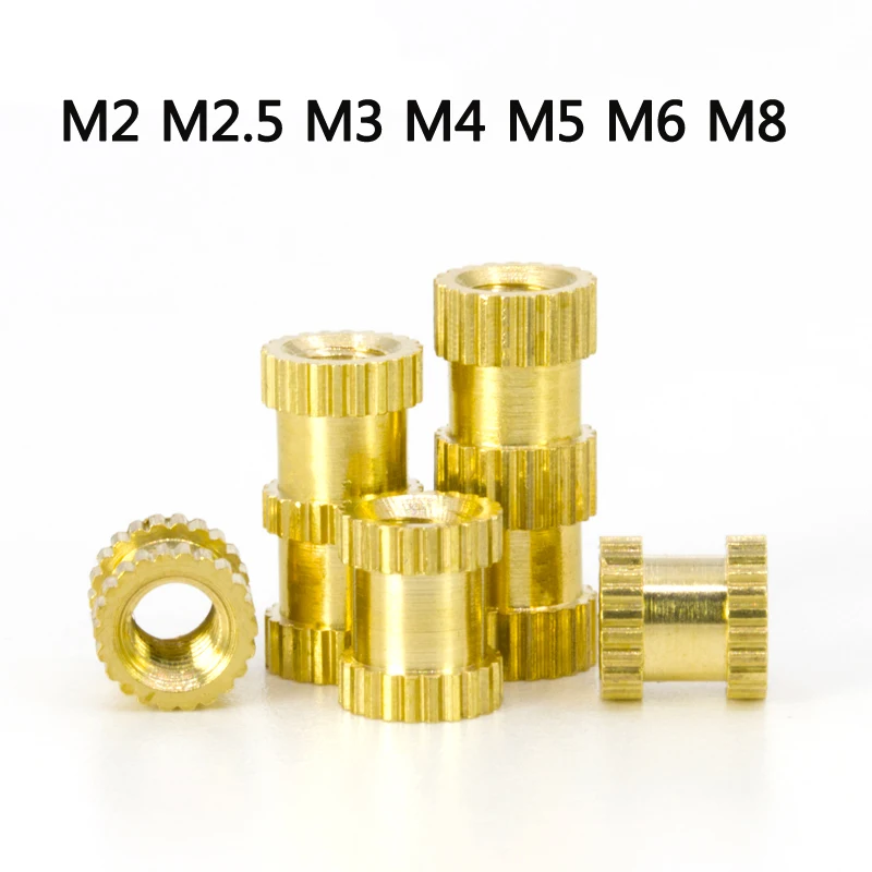 

100 шт., встроенные гайки M2 M2.5 M3 M4 M5 M6 M8