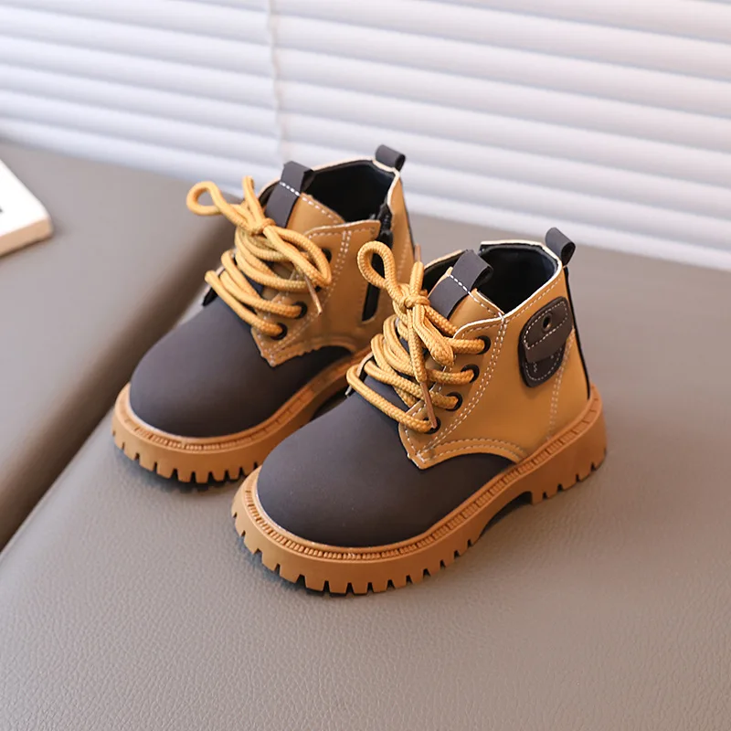 Детские кожаные ботинки в британском стиле