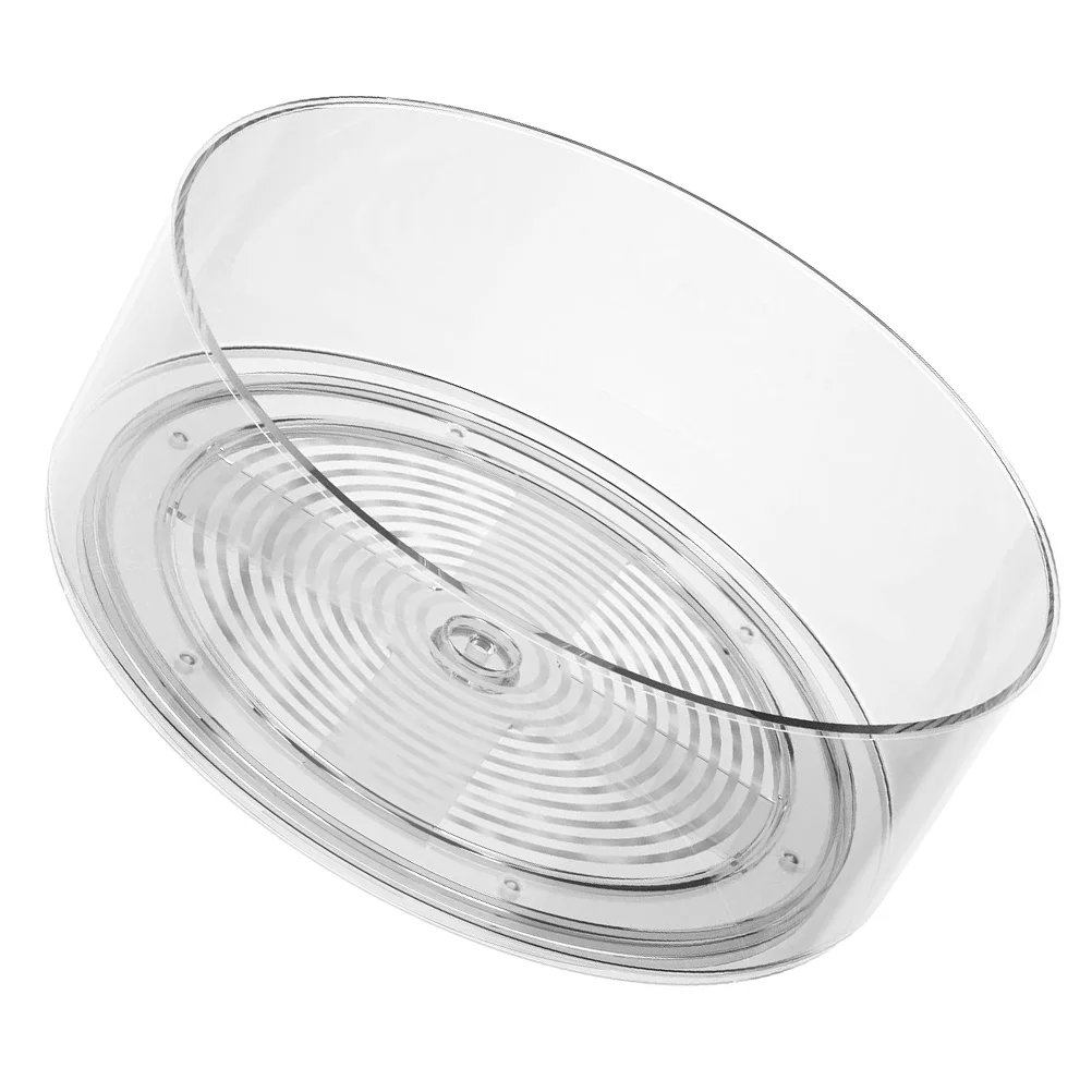 

Rotating Storage Box Plate Clear Plastic Tray Organizer Multi-Function Case Acrylic Shelf Supports