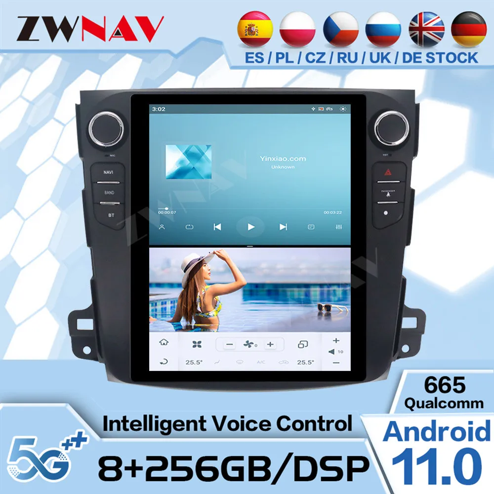 Мультимедиа Qualcomm Android Auto для Mitsubishi Outlander 2006 2007 2008 2009 2010-2012 GPS Navi автомобильный