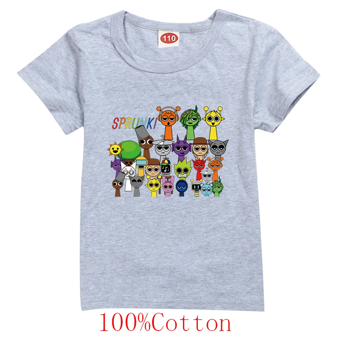 Детская футболка с коротким рукавом Spunki Horror Game Incredibox Топы Одежда героями