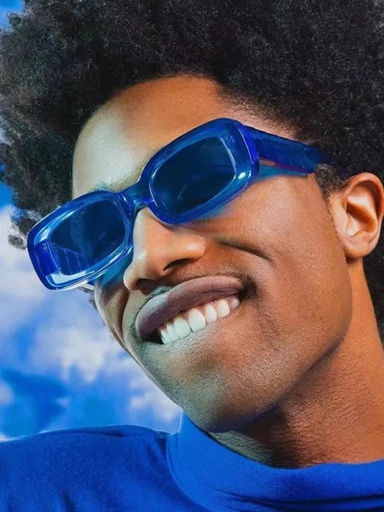 

Fashion Brand Rectangle Sunglasses Women Retro Clear Candy Colors Shades UV400 Men Vintage Square Design Gradient Sun Glasses