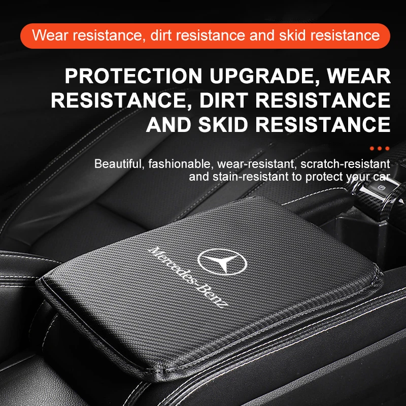 Подлокотник центральной консоли автомобиля защитная накладка из углеродного