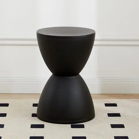 Скандинавская мебель для прихожей, пуфик для гостиной, кофейный столик, креативный низкий стул, утолщенный пластиковый боковой столик, круглый стул
