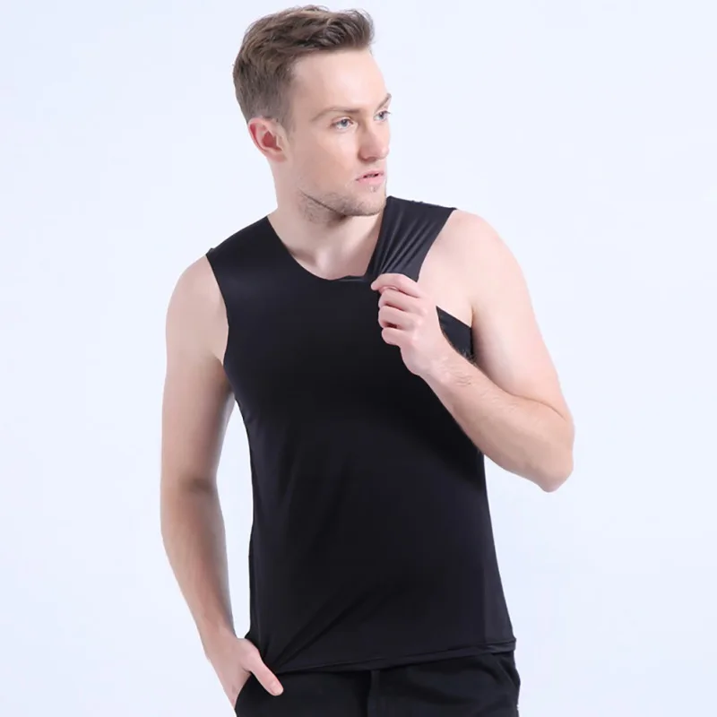 

Men's Slim Bodice Vest Shirt Compression Abdomen Slim Waist Bra Sports Vest