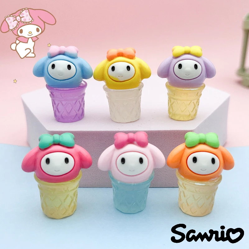 

10 шт. Новинка кавайный Sanrio My Melody светящиеся аксессуары аниме брелок Подвеска для телефона искусственная Смола Материал ручной работы