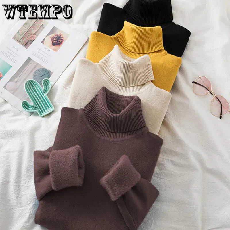 

Пуловер женский вязаный однотонный с отложным воротником, на осень/зиму