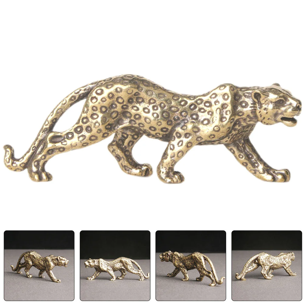 

Vintage Leopard Statue Leopard Figurine Lifelike Animal Statue Paperweight