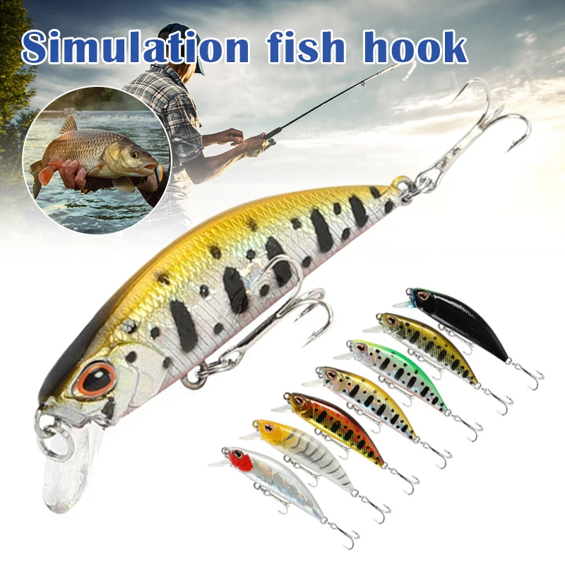 

NEW 5g/5.5cm Minnow Fishing Lure Lasers Hard Artificial Bait with 3D Eyes Fishing Tool