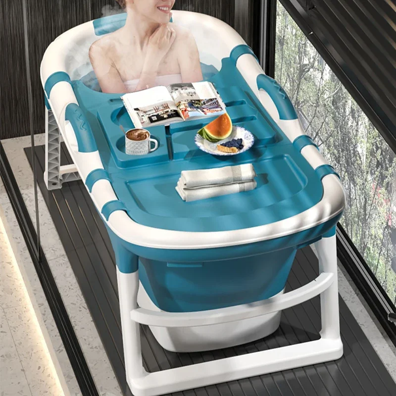 Отдельно стоящая портативная пластиковая Ванна для взрослых Складная Большая