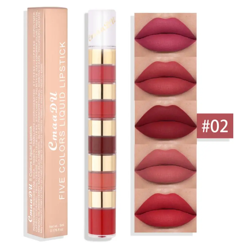 

2022 Lipstick Velvet Matte Set Liquid Lipstick Waterproof Lip Gloss Long Lasting Sexy Women Lip Tint Mud Cosmetics Kit