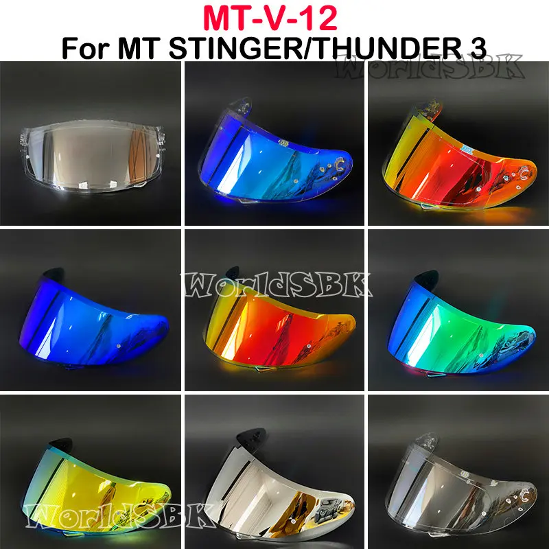 Helmet Visor MT-V-12 Helmet Shield for MT Stinger Helmet and MT THUNDER 3 Helmet 9 Color Available