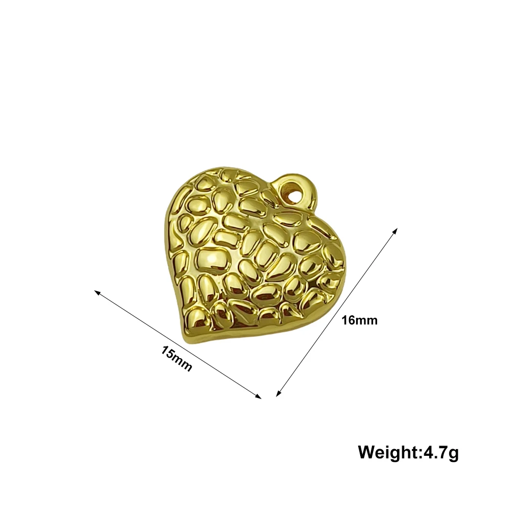 

5pcs Stainless Steel Classical Heart Pendant Charms for DIY Jewelry Making Women Necklace Accessories Findings Earrings Supplies