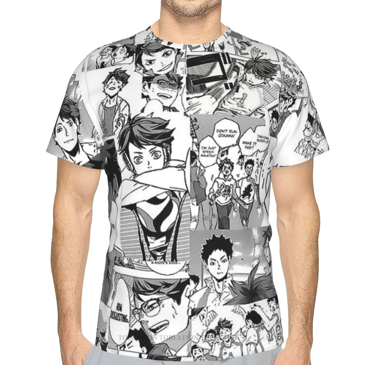 

Oikawa Manga Collage 3D Printed T Shirt For Man Haikyuu Shoyo Hinata Tobio Unisex Polyester Fitness Tops Hip Hop Beach Male Tees