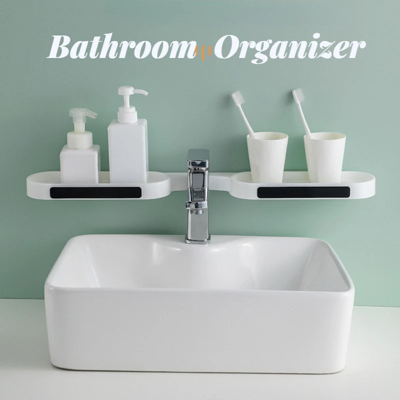 

Вращающаяся стойка для ванной комнаты без отверстий, настенная стойка для туалета, кухонная настенная стойка для хранения, складной органа...