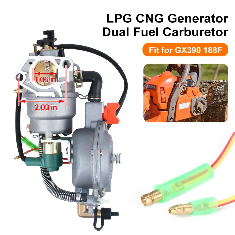 

New 4.5‑5.5KW LPG CNG Generator Dual Fuel Carburetor Fit For GX390 188F Manual Choke Accessories High Efficency Carburettor