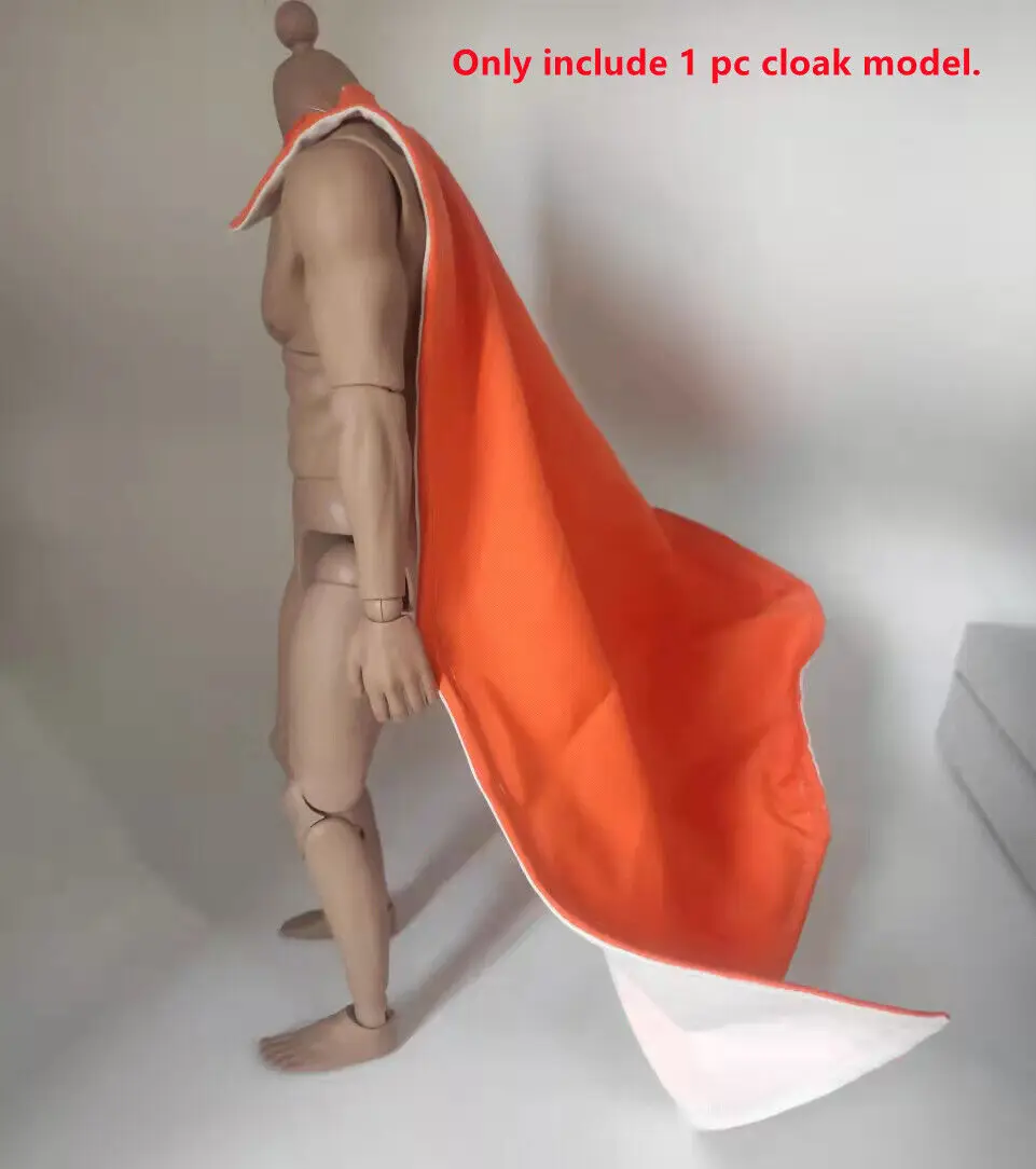 

1:6 Scale Clothes White + Orange Double-sided Cloak Model with Iron Wire for 12"