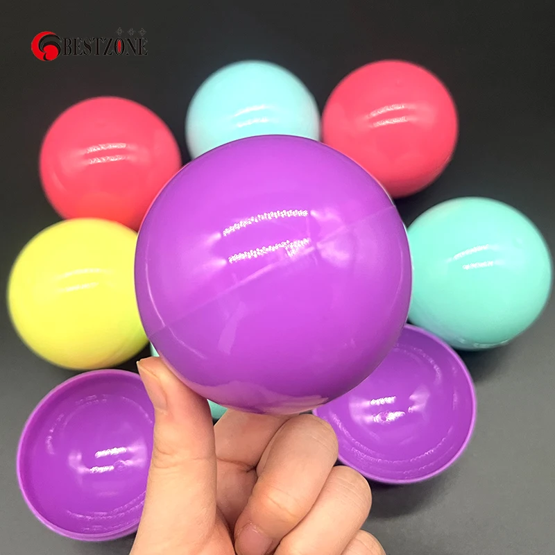 20Pcs 70MM Plastic PP Surprise Ball Toy Capsules Round Soap Material Candy Container Colorful Can Open Egg For Vending Machine - купить по
