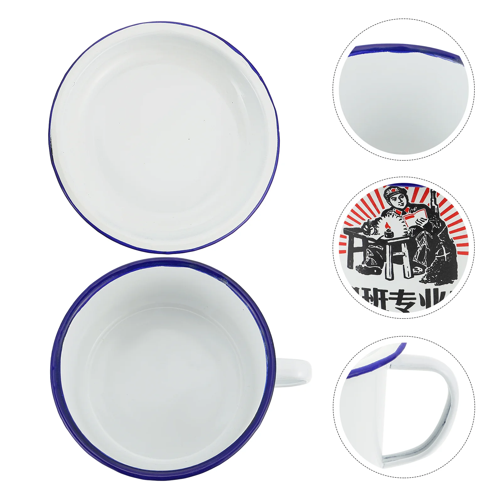 

Миска эмалированная в стиле ретро, столовая посуда для смешивания лапши, салата, зерен, фруктов, супа, винтажная тарелка, риса, металлический попкорн, десерт