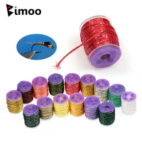 bimoo 10mspool 1mm holographic flash flat braid thread fly tying body material for trout streamer saltwater flies lure bait