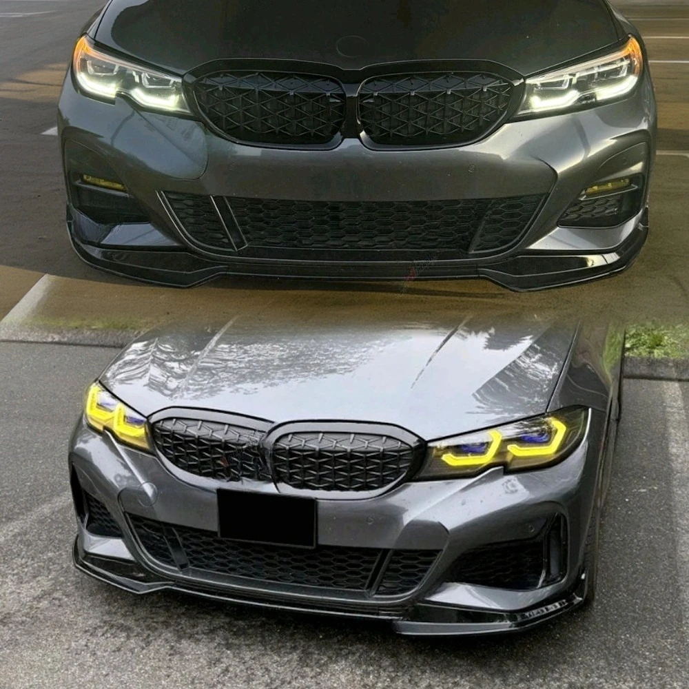 Фото Спойлер на передний бампер для BMW G20 G21 320i 320d 330i M340i M340d 2019-2022, передний разделитель для губ, диффузор, защита, автомобильные аксессуары №3