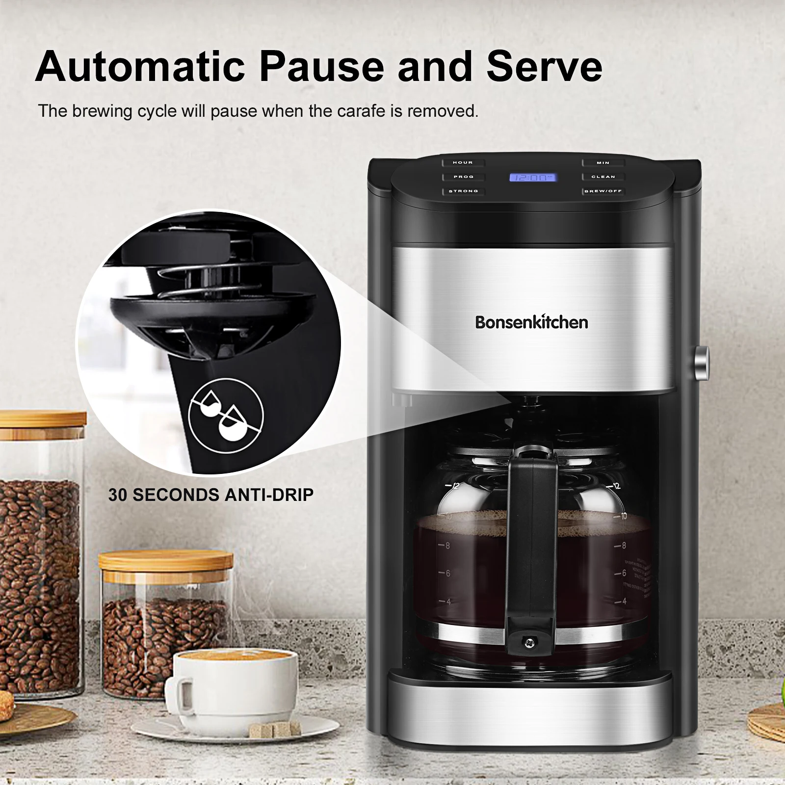 Fill coffee. Fill coffee