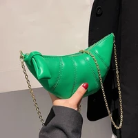 handbags ladies fashion mini chain crossbody messenger shoulder bags women 2022 fashion splicing half moon luxury brand purse