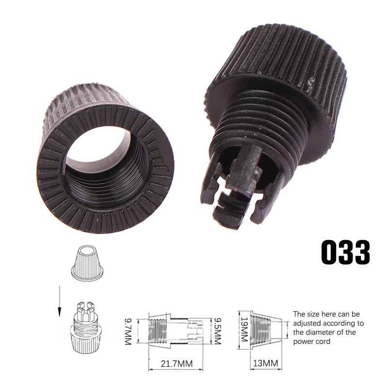 

20Pcs Fixed thread buckle Plastic thread buckle 033/006 Plastic Cable Strain Reliefs Wire Clamp Male M10 Thread Cord Grips