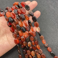 natural stone egg shaped red agate 10x15mm beads charm jewelry diy men and women gift aura bracelet necklace earring accessories