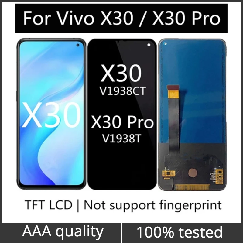 

ЖК-дисплей 6,44 "TFT для VIVO X30 5G, сменный сенсорный экран в сборе для телефона VIVO X30 PRo V1938CT V1938T LCD