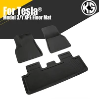 car floor mat front rear trunk mat for tesla model 3 model y xpe waterproof non slip fully surrounded left right hand drive
