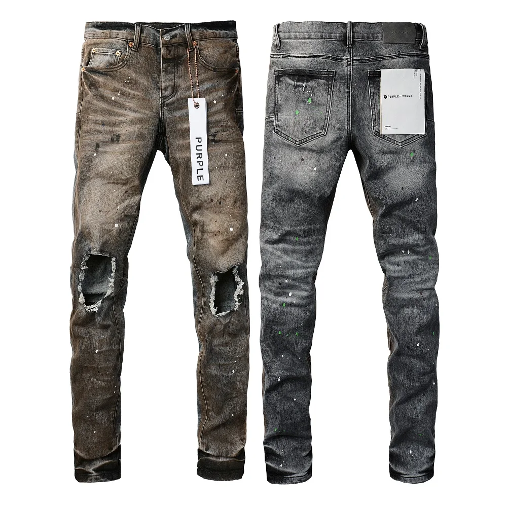 

Уличная одежда черного цвета Y2k для мужчин, тонкие Стрейчевые рваные джинсы с разорванными дырками, нашивки на ребра, Узкие рваные джинсы
