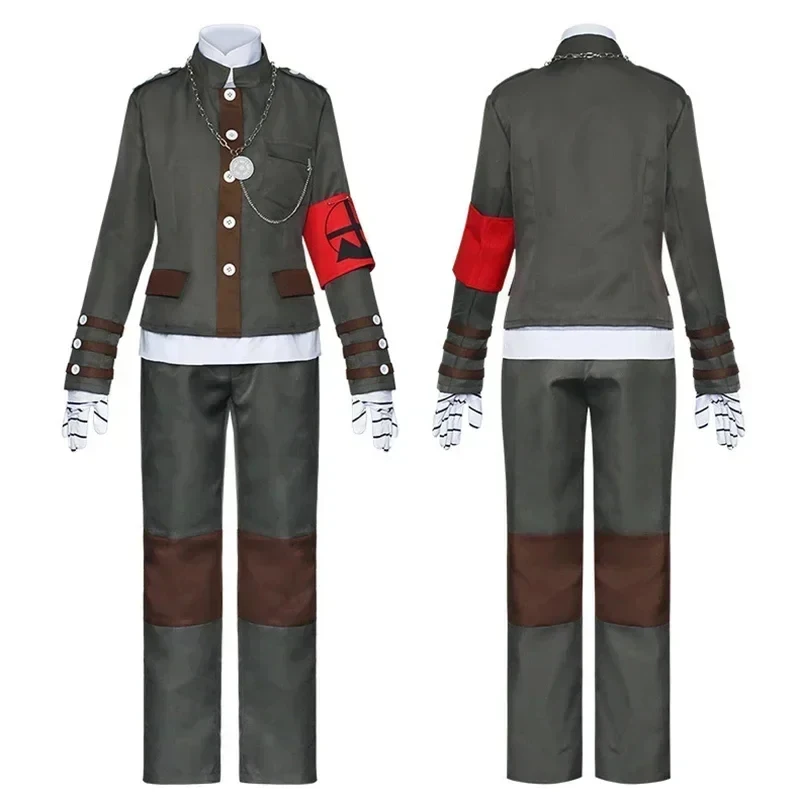 Фото Новый полный комплект костюма для косплея ER1K по аниме Danganronpa (Корекио Шингуджи) - тематический набор для Хэллоуина и карнавала, включает парик, шляпу, маску5H[ №2