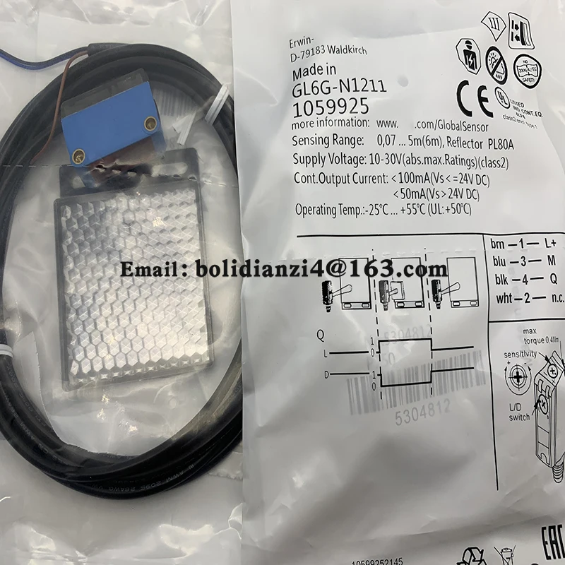 Новый датчик для фотоэлектрического переключателя GL6G-P4212 GL6G-N1211 GL6G-N1212 GL6G-N4211 в