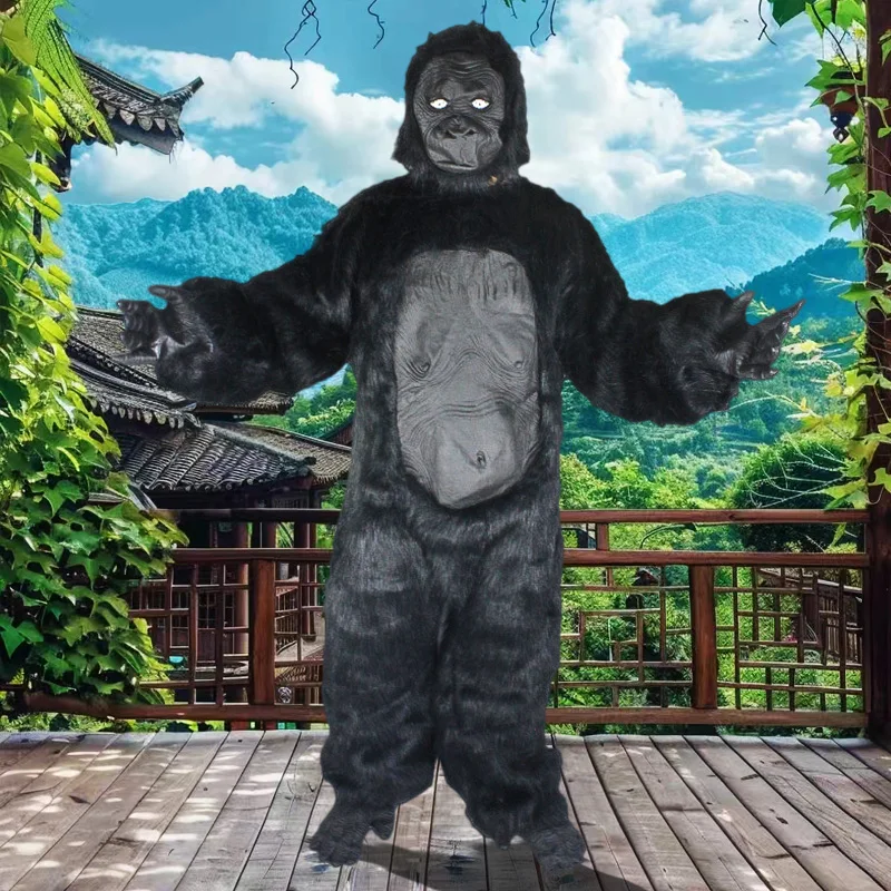 Черная горилла Косплей Костюм талисмана Обезьяна Орангутанцы Мавпа Симиан