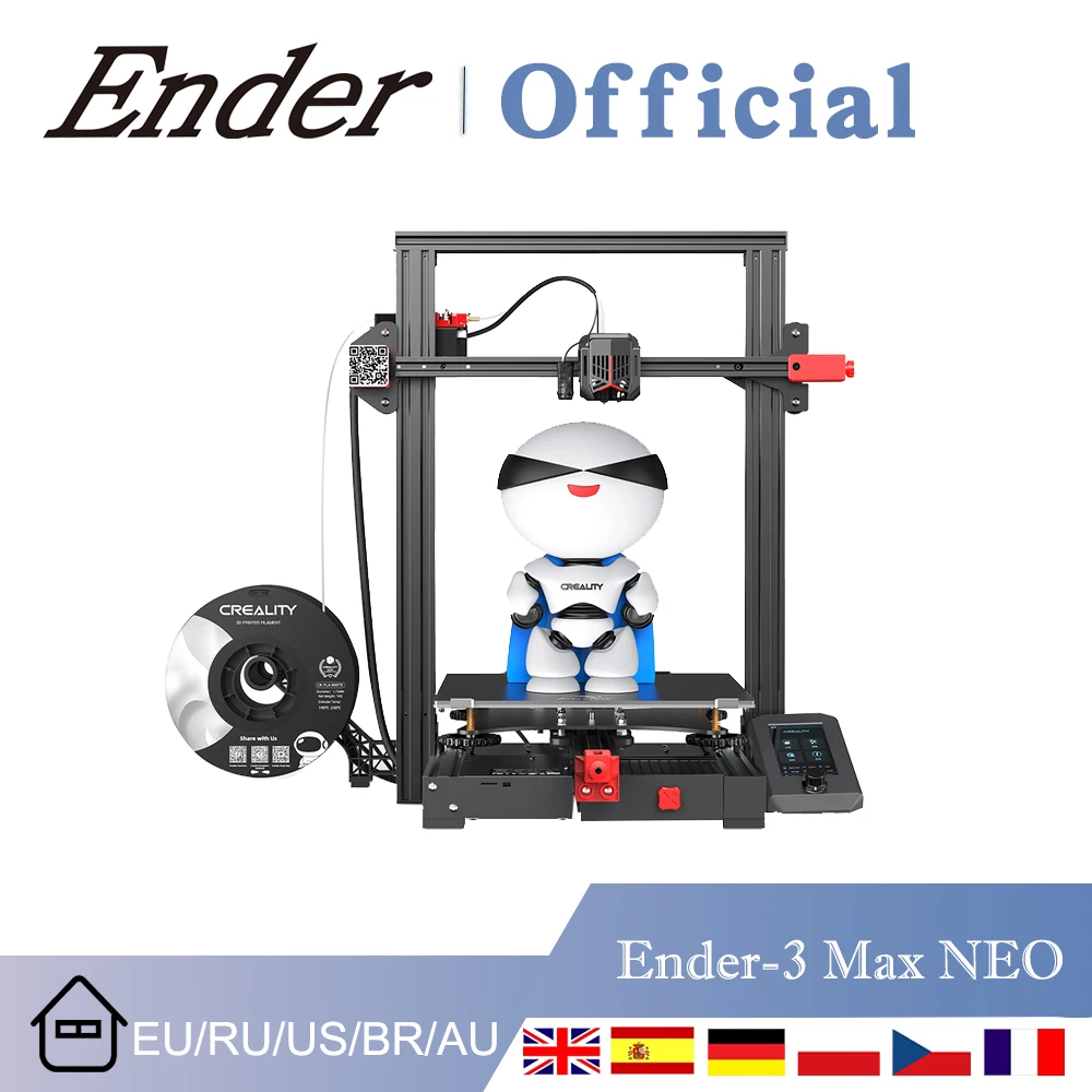 2022 Ender 3 MAX Neo 3D Printer With Auto-leveling CR-Touch Dual Z-Axis Filament Sensor Full Metal Bowden Extruder 300*300*320