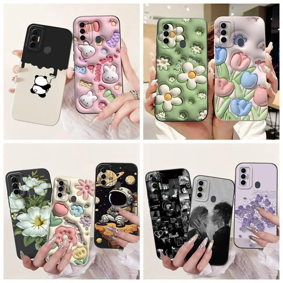 Чехол для Tecno Spark 7 2021 6 5 дюйма чехол с рисунком мягкий из ТПУ телефона Spark7 4G KF6 KF6j Coque