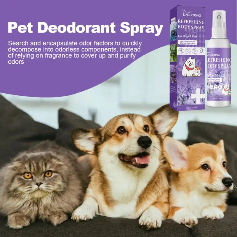 

Hot Sale 50ml Dog Cat Deodorant Natural Plant Formula Pet Liquid Perfume Spray, Make Your Dog Smell Good, Clean For A Long Time