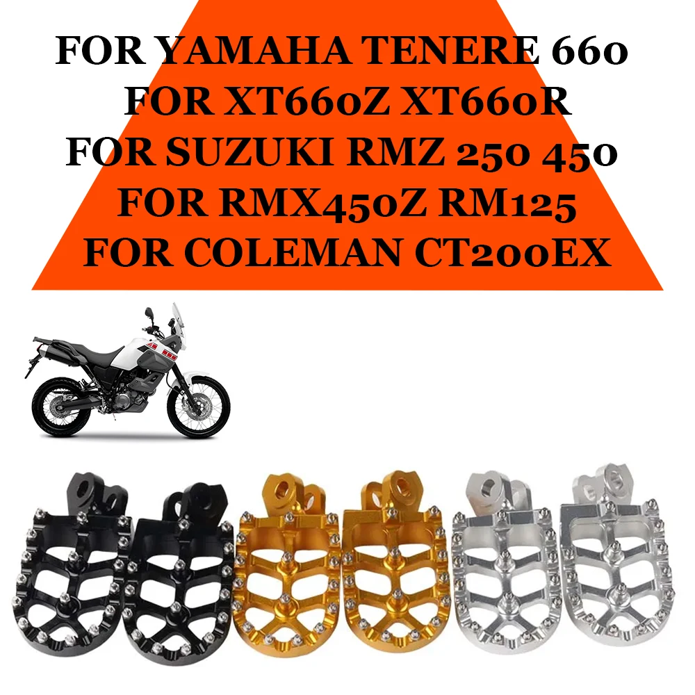 Подножки для Yamaha Tenere 660 XT660Z XT660R Suzuki RMZ250 RMZ450 RMX450Z RM125 Coleman CT200EX