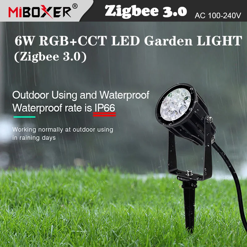 Miboxer 6 Вт RGB + CCT светодиодный садовый светильник s Водонепроницаемый IP66 Газон лампа