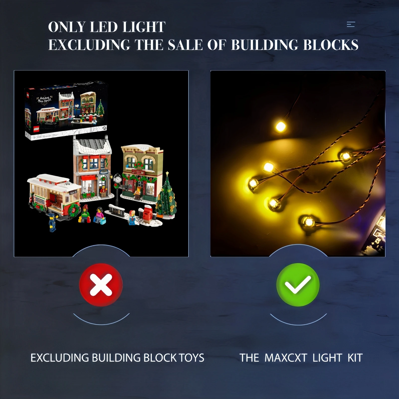 Светодиодные фонари HPROSPER 5 В (без модели) для LEGO 10308 праздничное основное уличное