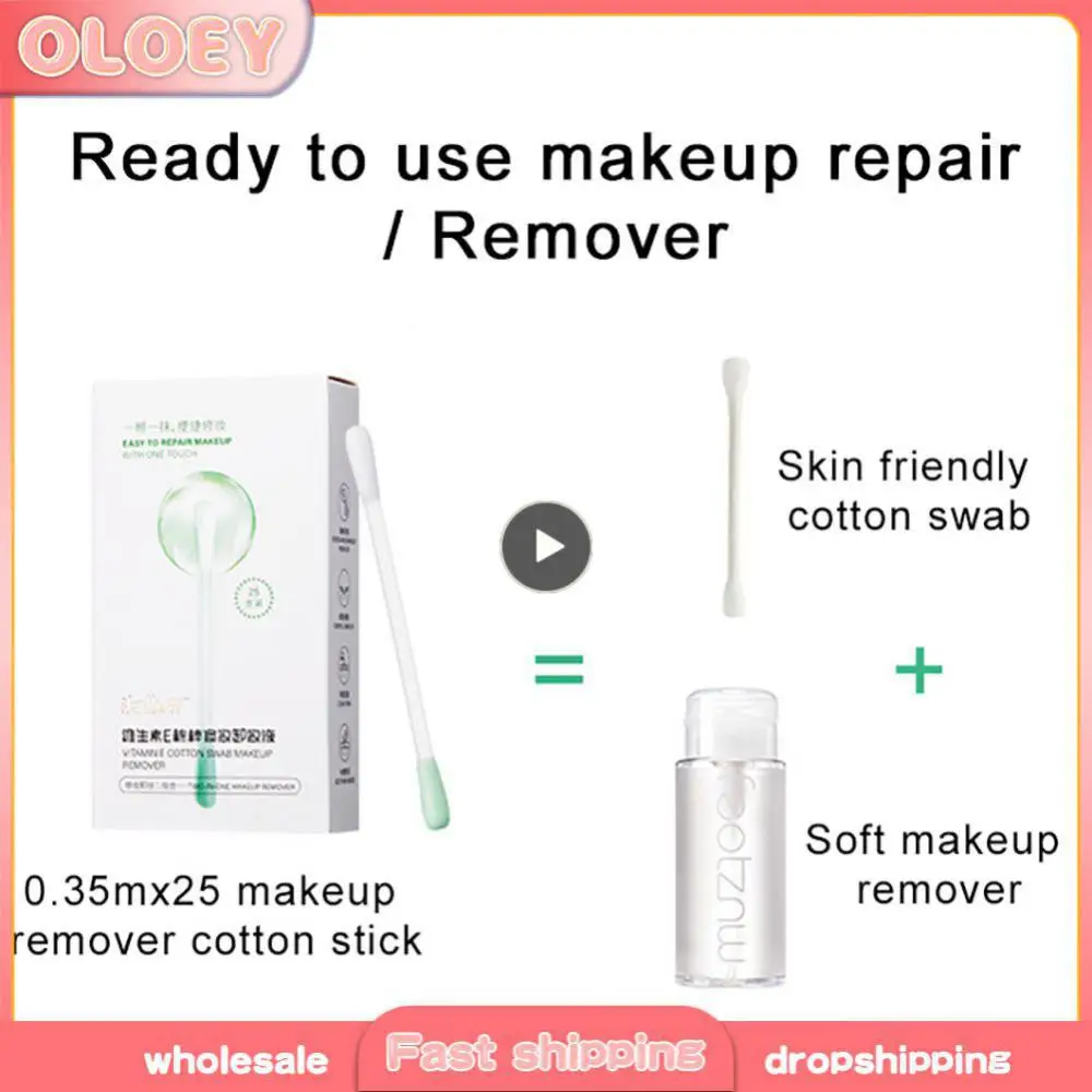 

1~10PCS Box Makeup Remover Swab Repair Makeup Smudge Face Make Up Cleansing Adjust Makeup Details Disposable Makeup Remover