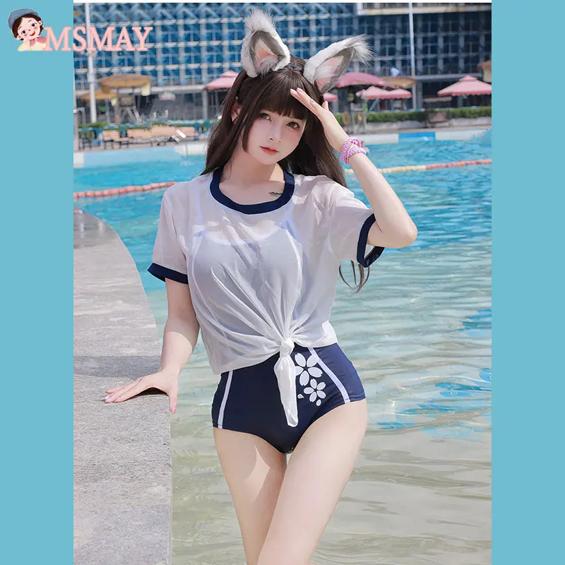 

В наличии Ms May Naraka: Bladepoint Hutao, костюм для косплея, купальник, весенние и летние наряды для вечеринки в бассейне, ролевые серьги с хвостом