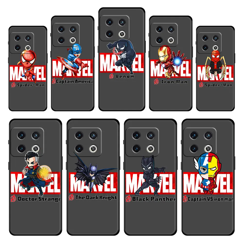 

Cell Case Coque for Oneplus 9 7T 8T 5G 8 Pro 10 Pro Nord 2 5G 9R 9RT N200 Nord Marvel Captain America Black Official Celular