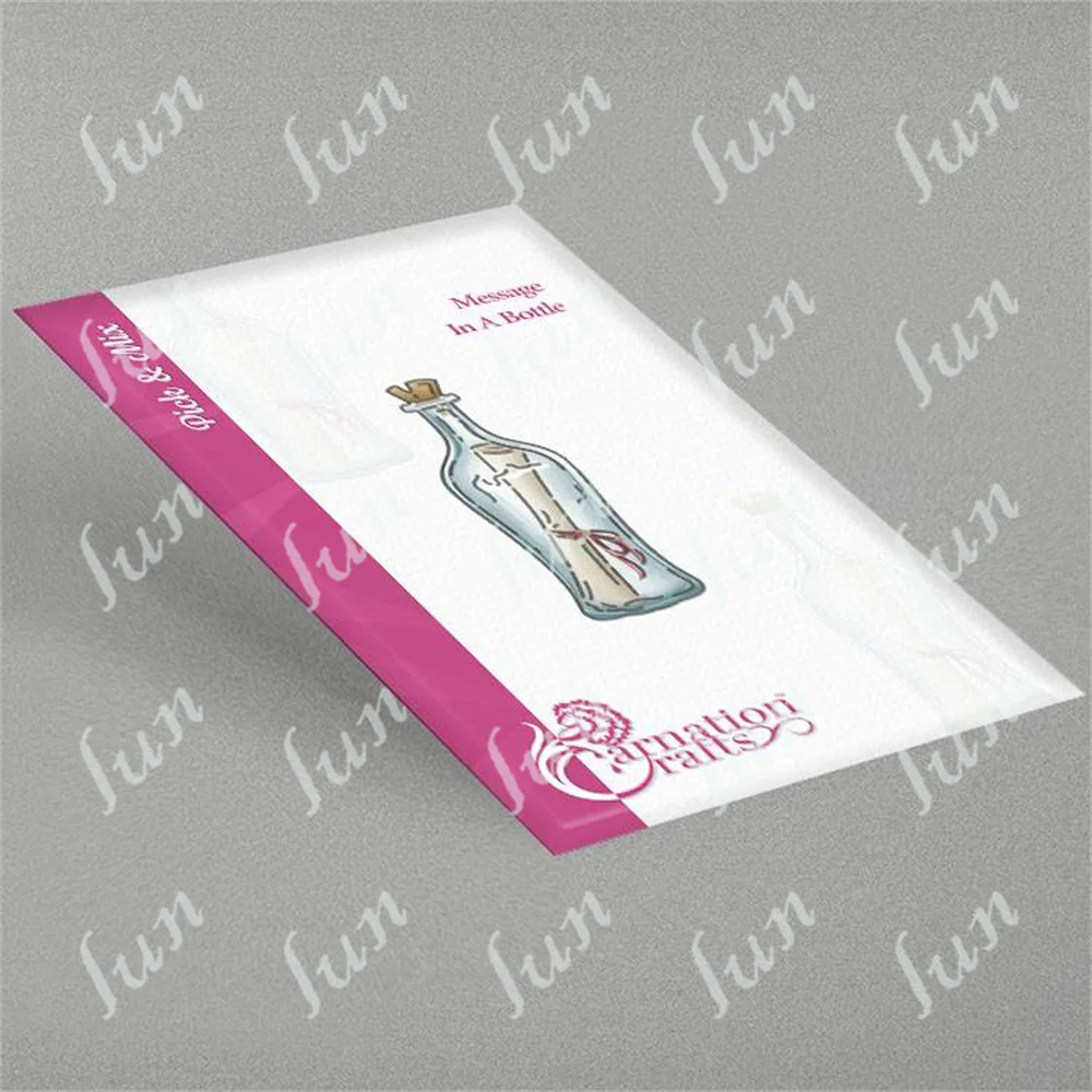 

Metal Cutting Dies Scrapbooking Decoration Embossing Template Diy Card Handmade 2022 New Message in a Bottle Cut Die Craft