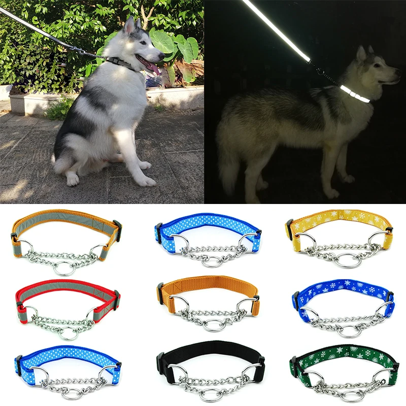 

Color Dog Collars Dogs Leashes Rope with Metal P Chain Buckle Pet Outdoor Walking Training Long Traction Rope Adjustable