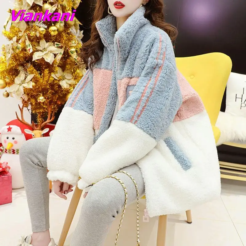 

Толстовка с капюшоном для женщин, модное пальто из овечьей шерсти в Корейском стиле, универсальный кардиган, свитшот, Новинка осени 2022, повс...