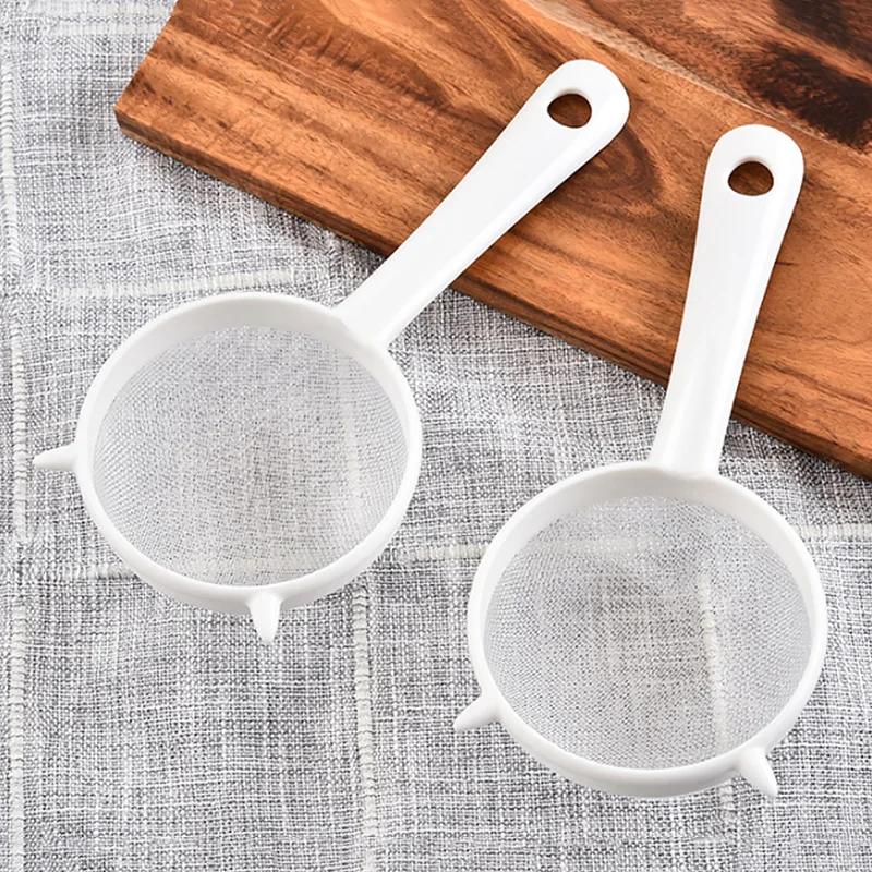 

Kitchen Reusable Handheld Plastic Screen Tea Leaf Strainer Flour Sieve Colander Mesh Sieve Filtering Food Kitchen Accessories